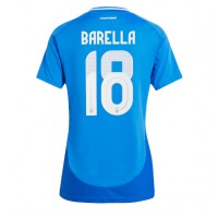 Italia Nicolo Barella #18 Hjemmedrakt Dame EM 2024 Kortermet